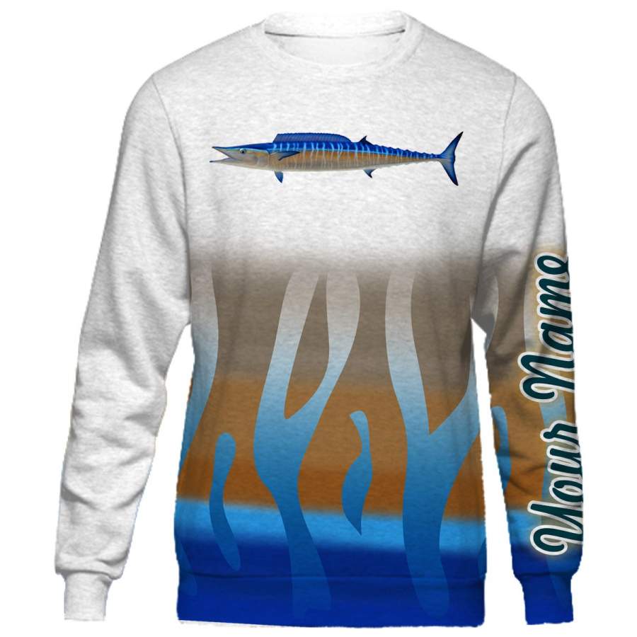 Wahoo fishing shirts saltwater personalized custom fishing apparel shirts PQB12