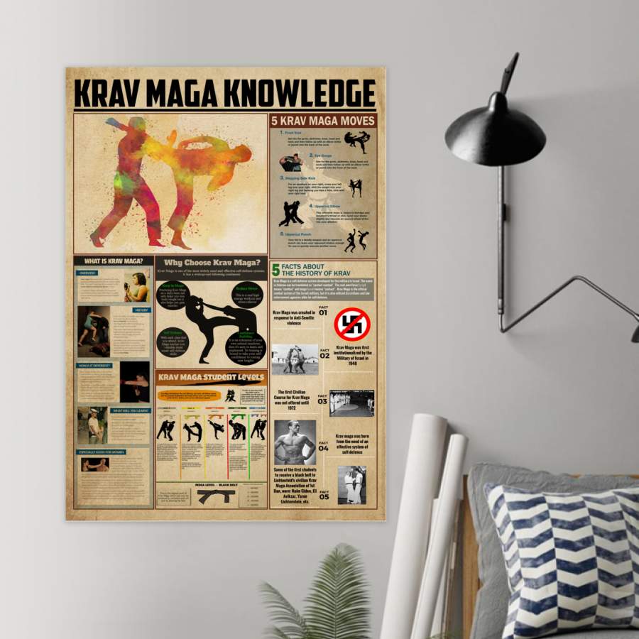 Krav Maga Knowledge Special Custom Design Poster  Gift  For Sport Lovers