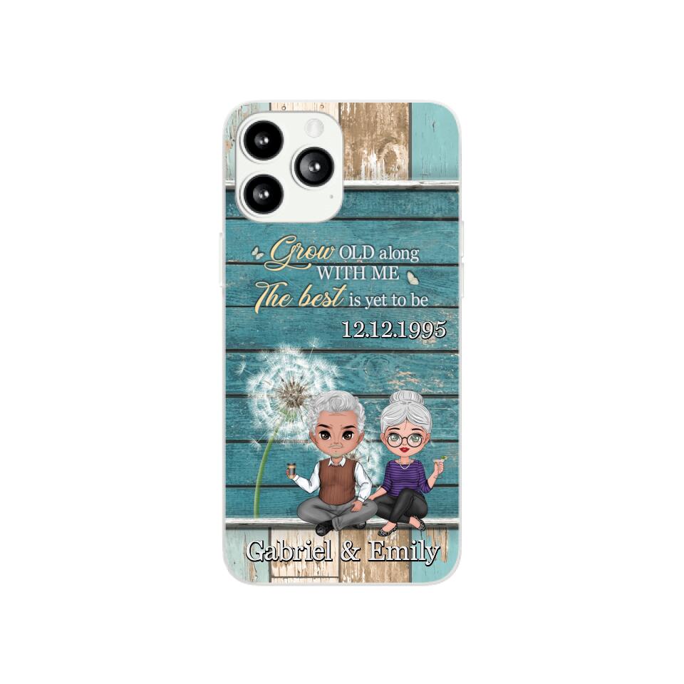 Grow Old Along With Me The Best Is Yet To Be – Personalized Phone Case For Him, Her, Couples, Anniversary
