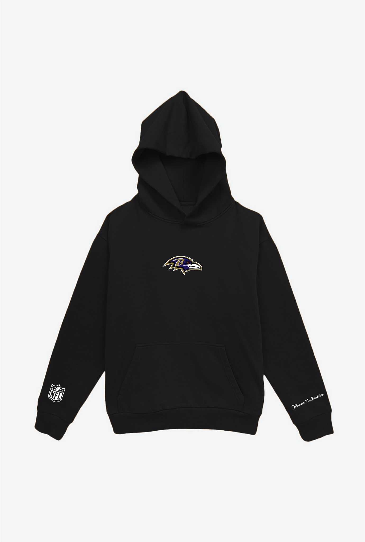 Baltimore Ravens Logo Heavyweight Hoodie – Black