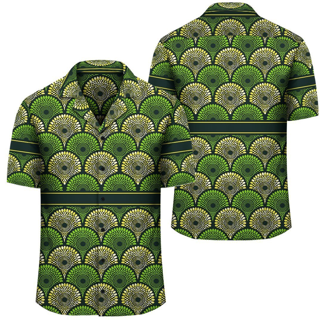 Africa Hawaiian Shirt – Ankara Hawaiian Shirt Cowrie Waves