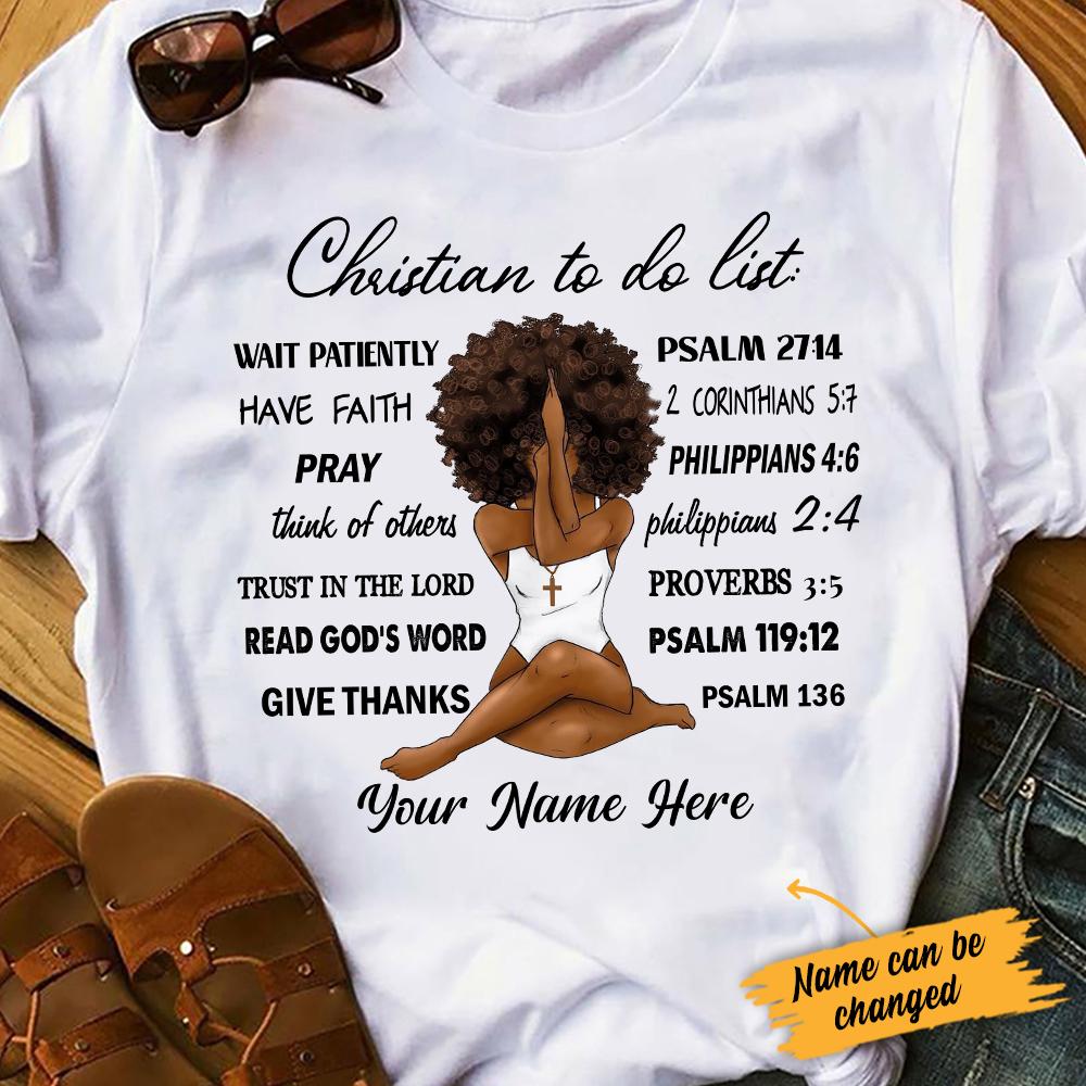 Personalized Bwa God To Do List T Shirt