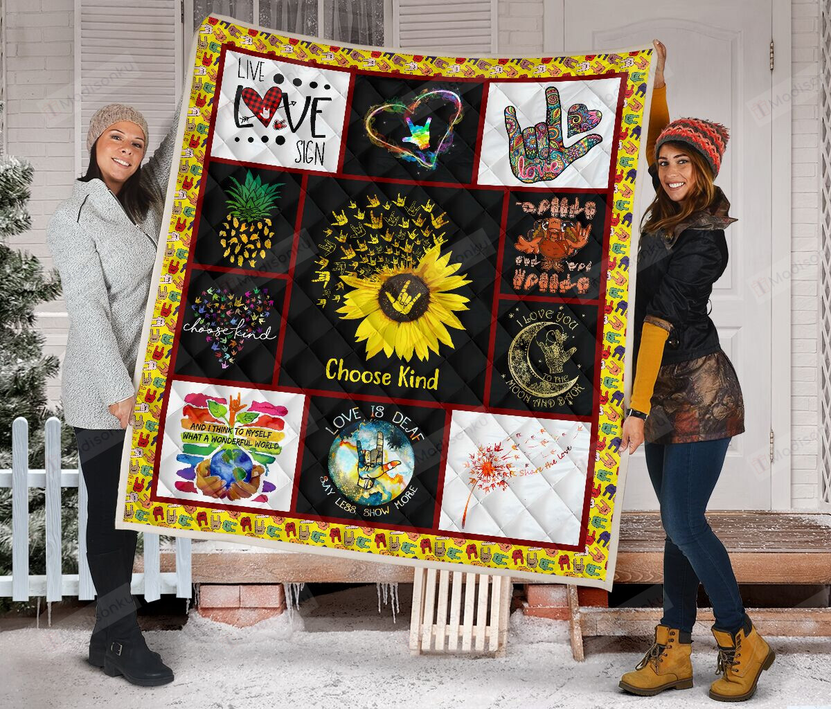 Sign Language Quilt Blanket Corethermax