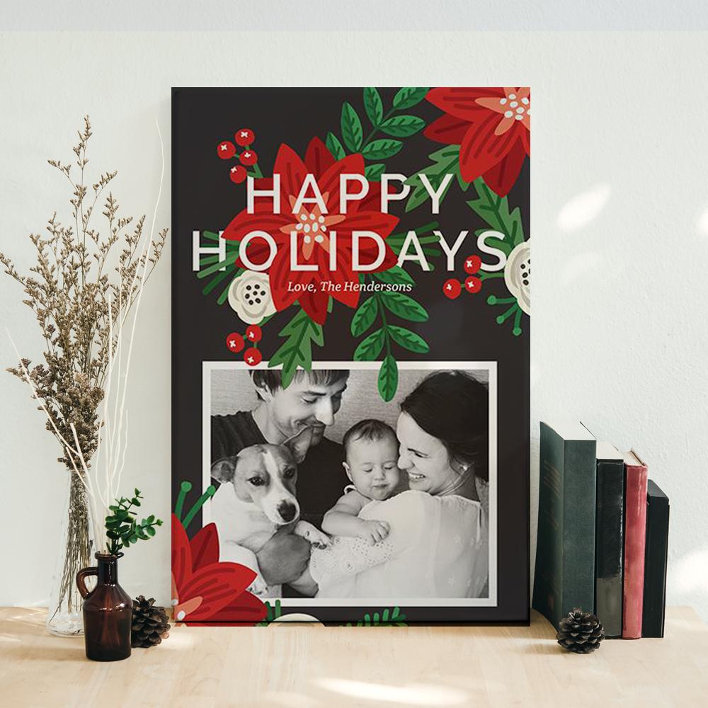 ViticStore™ Personalize Picture Canvas, Capture The Happiness – Christmas canvas for decor, family gift, home decor, christmas gift