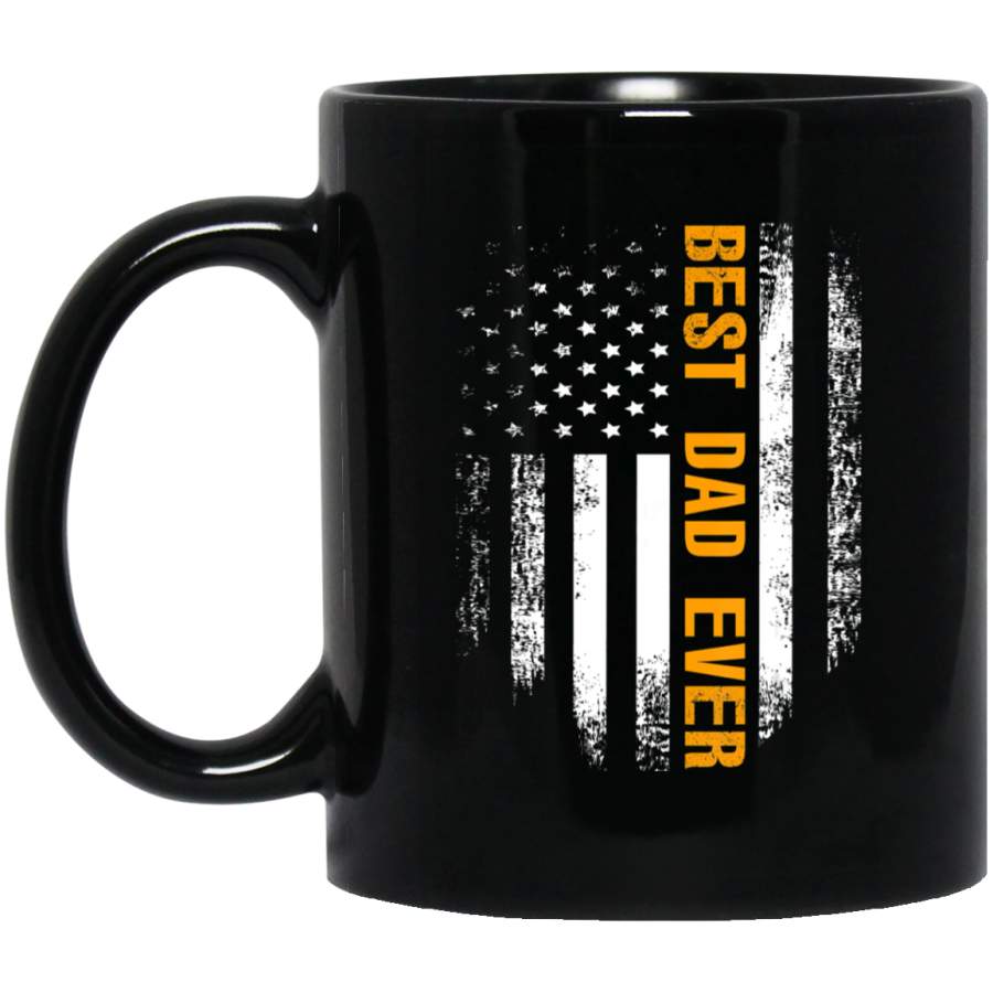 Vintage Best Dad Ever American Flag Father’s Day Gift Coffee Mug