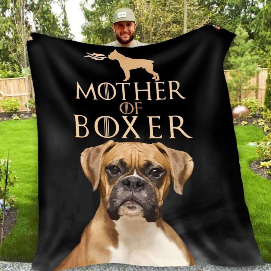 Mother Of Boxer Blanket Gift For Mom Who Loves Boxer