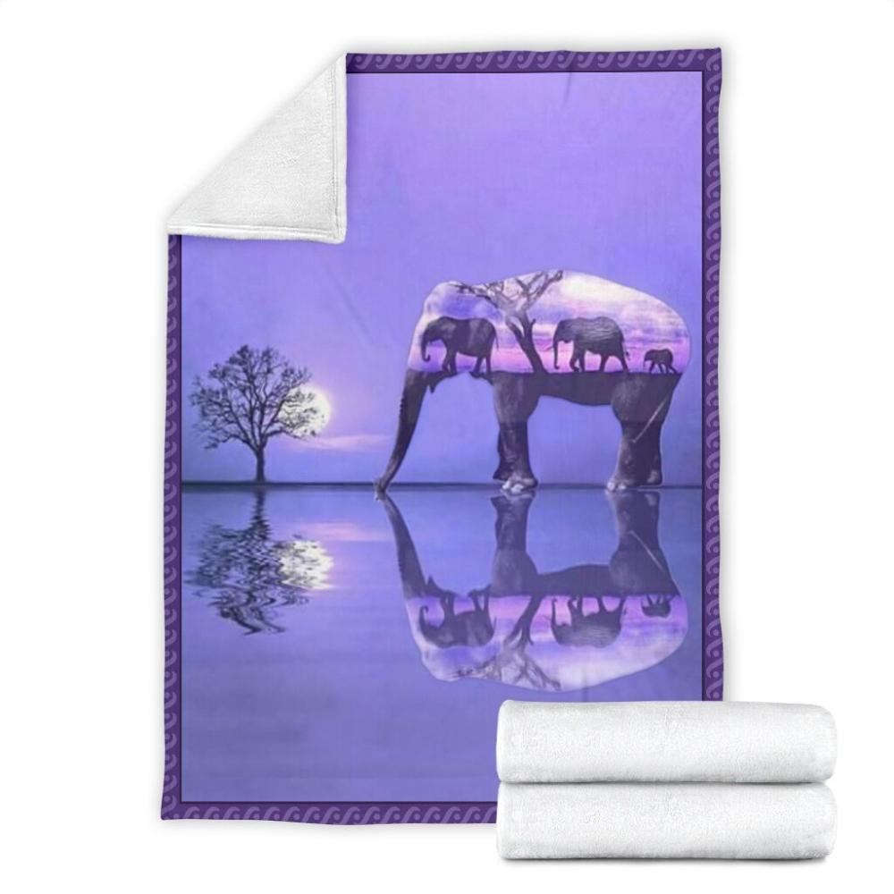 Animal Elephant Picture Nested In Pictures Art Fleece Blanket Family Gift Home Decor Bedding Couch Sofa Soft And Comfy Cozy