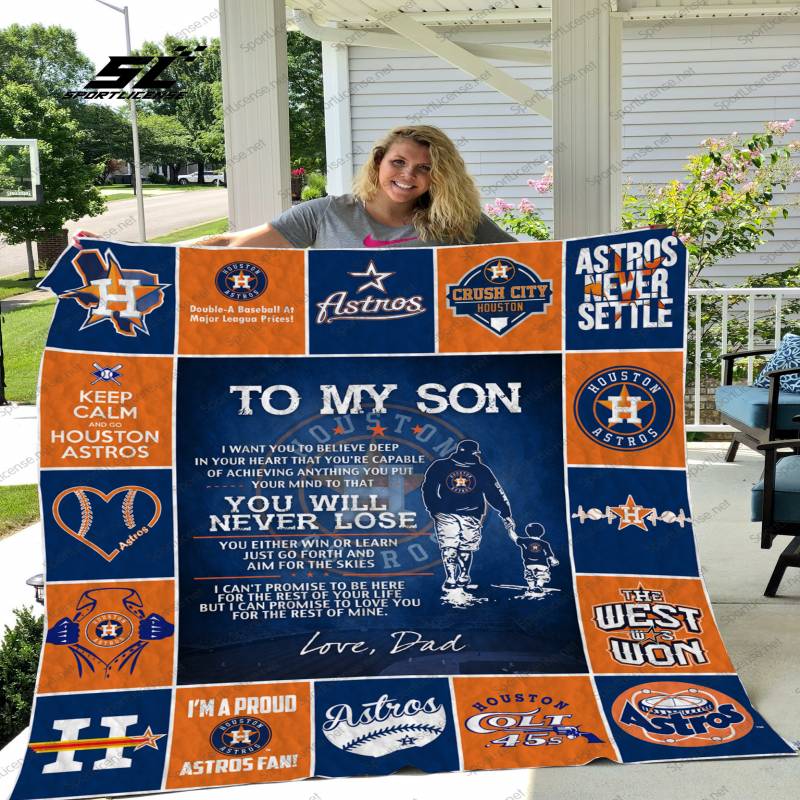 H – Houston Astros D quilt blanket