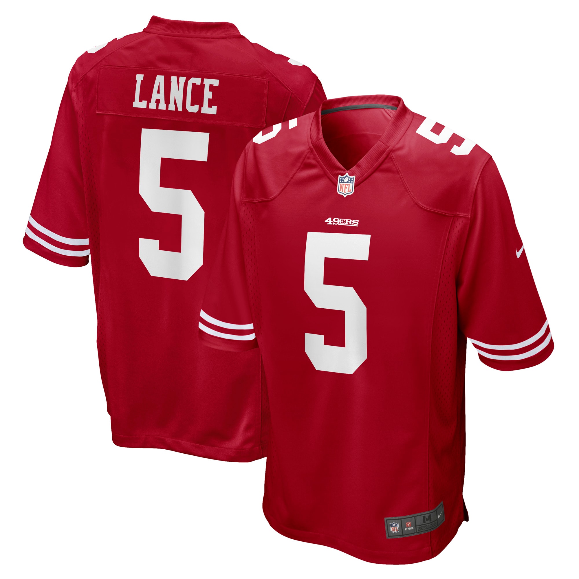 Men’s San Francisco 49ers Trey Lance Scarlet Game Jersey