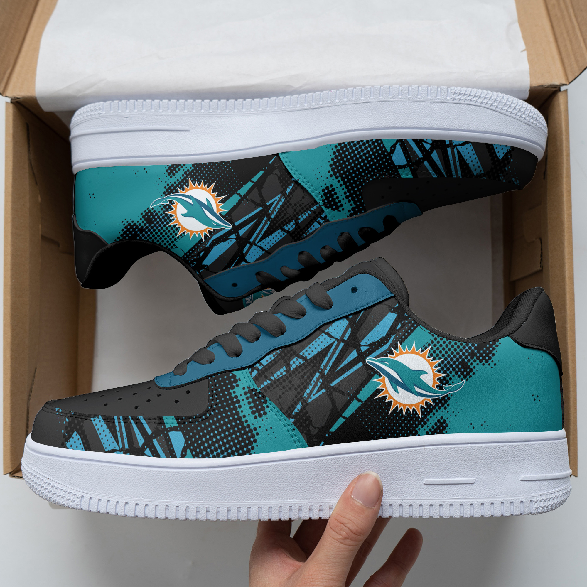 Miami Dolphins Af1 Shoes 333