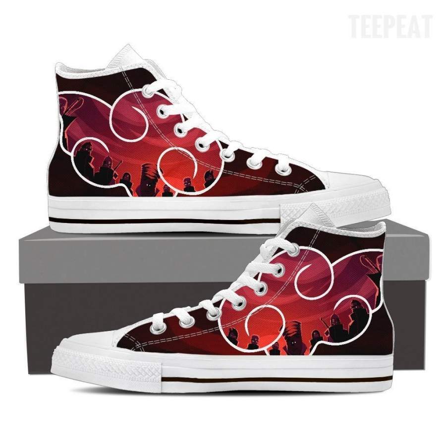Akatsuki Team Red Sky High Top Canvas Shoes – FashionStation Store