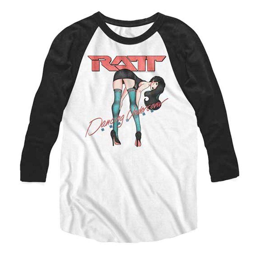 Ratt – Dancing Cover – Raglan Baseball Jersey T-Shirt