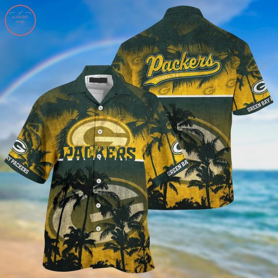 Gift For Husband Gift For Dad Green Bay Packers Palm Hawaiian Shirt D19