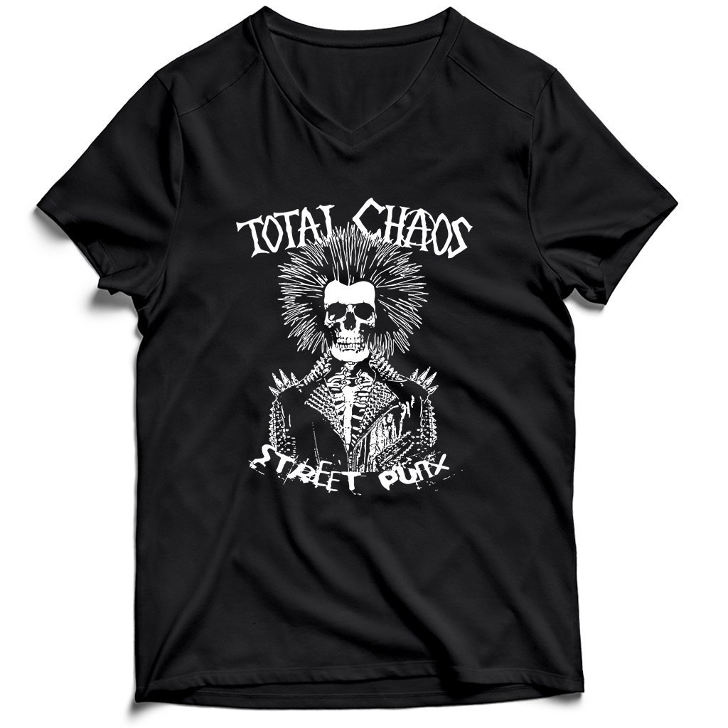 Total Chaos Street Punx Men’s V-Neck Tee T-Shirt