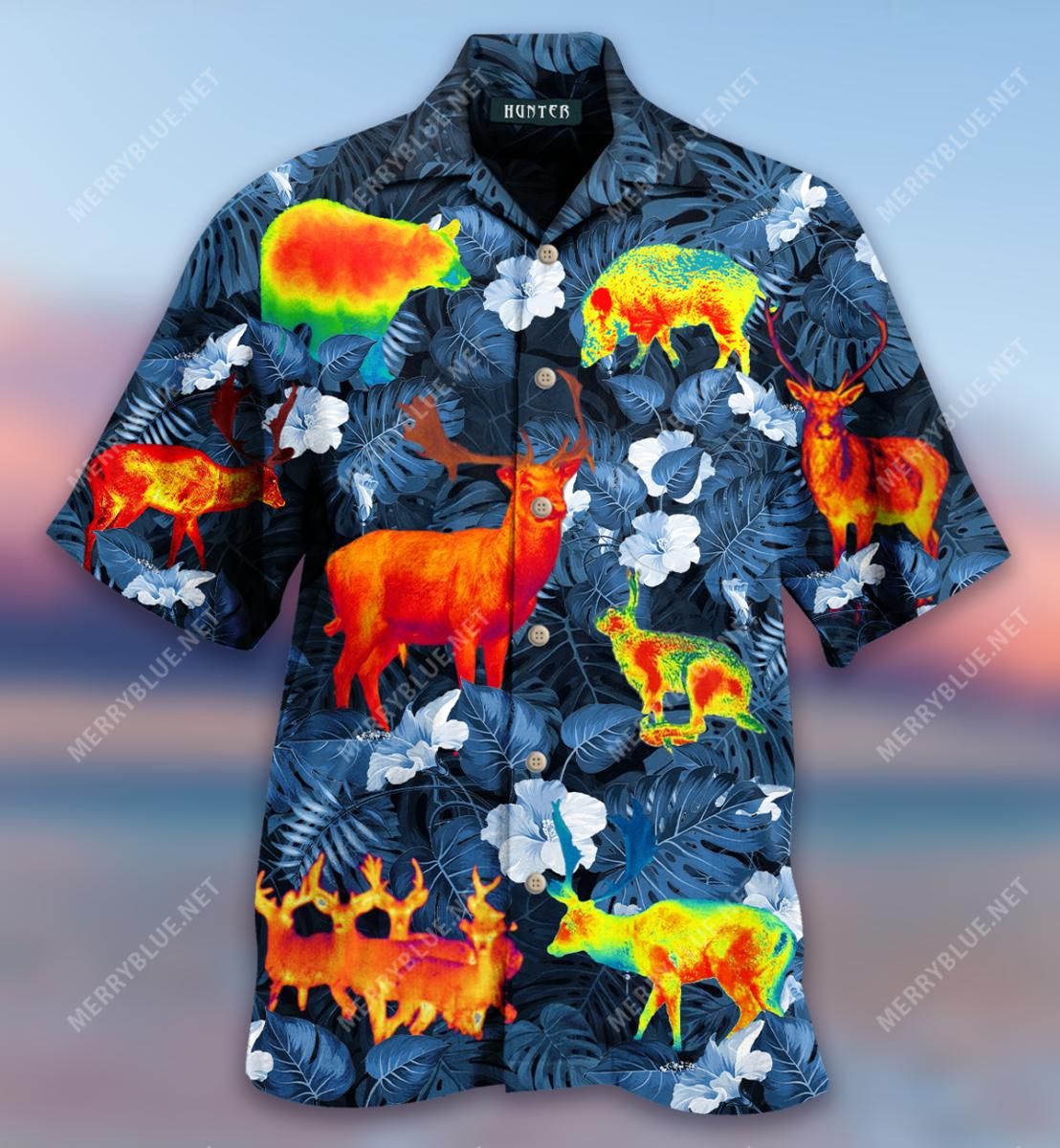 Thermal Amazing Animals Aloha Hawaiian Shirt Colorful Short Sleeve Summer Beach Casual Shirt For Men And Women