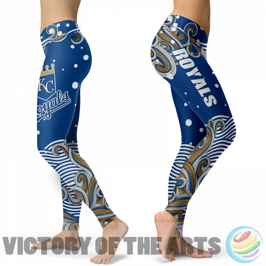 Great Summer With Wave Kansas City Royals Leggings