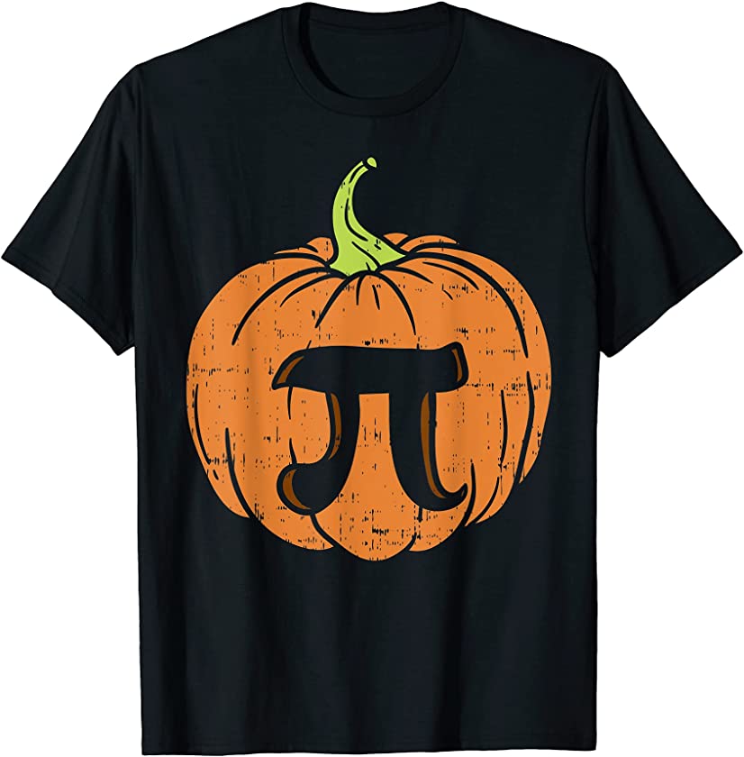 Pumpkin Pi Math Shirt Halloween Thanksgiving Pie Day Costume T-Shirt