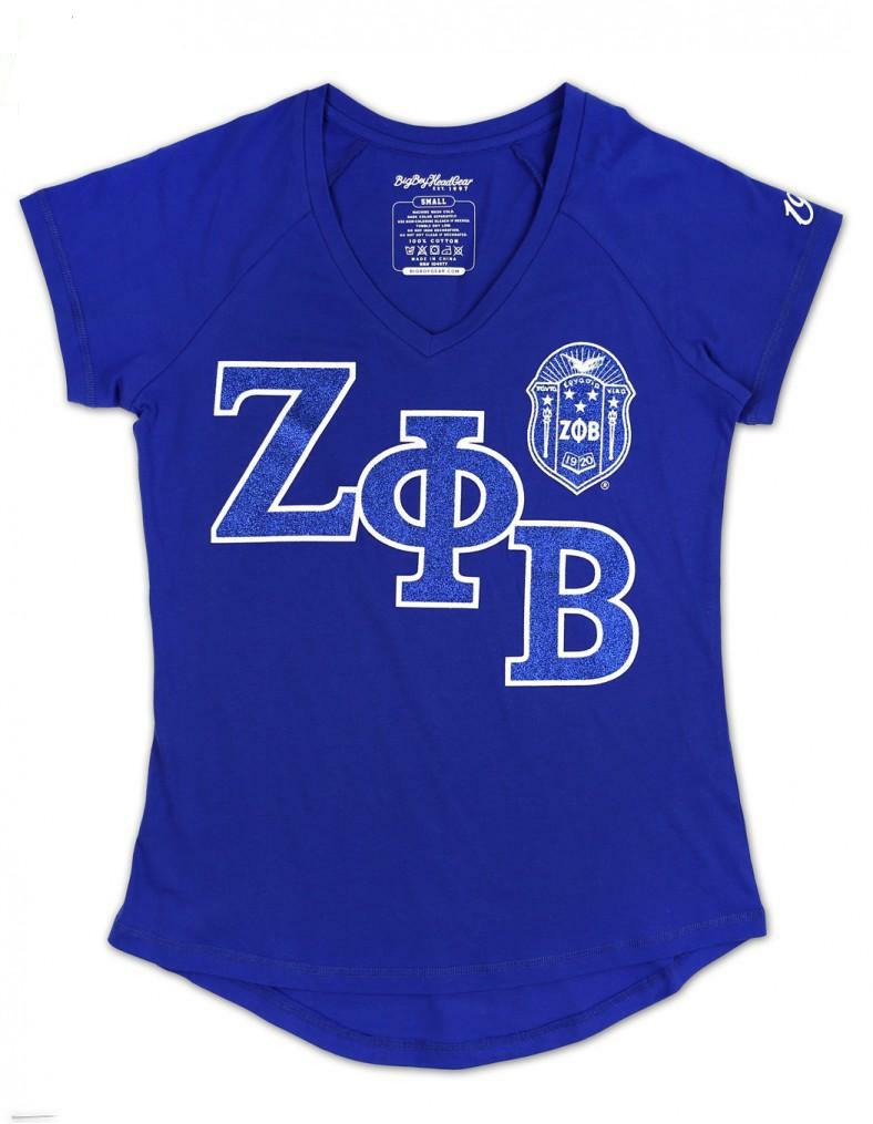 Zeta Phi Beta V-Neck Shield T-Shirt