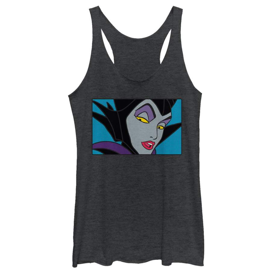 Sleeping Beauty Women’s Maleficent Close Up  Racerback Tank