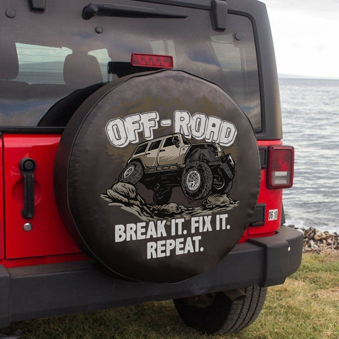 Jeep Off – Road Break It. Fix It. Repeat. Spare Tire Cover Lt11