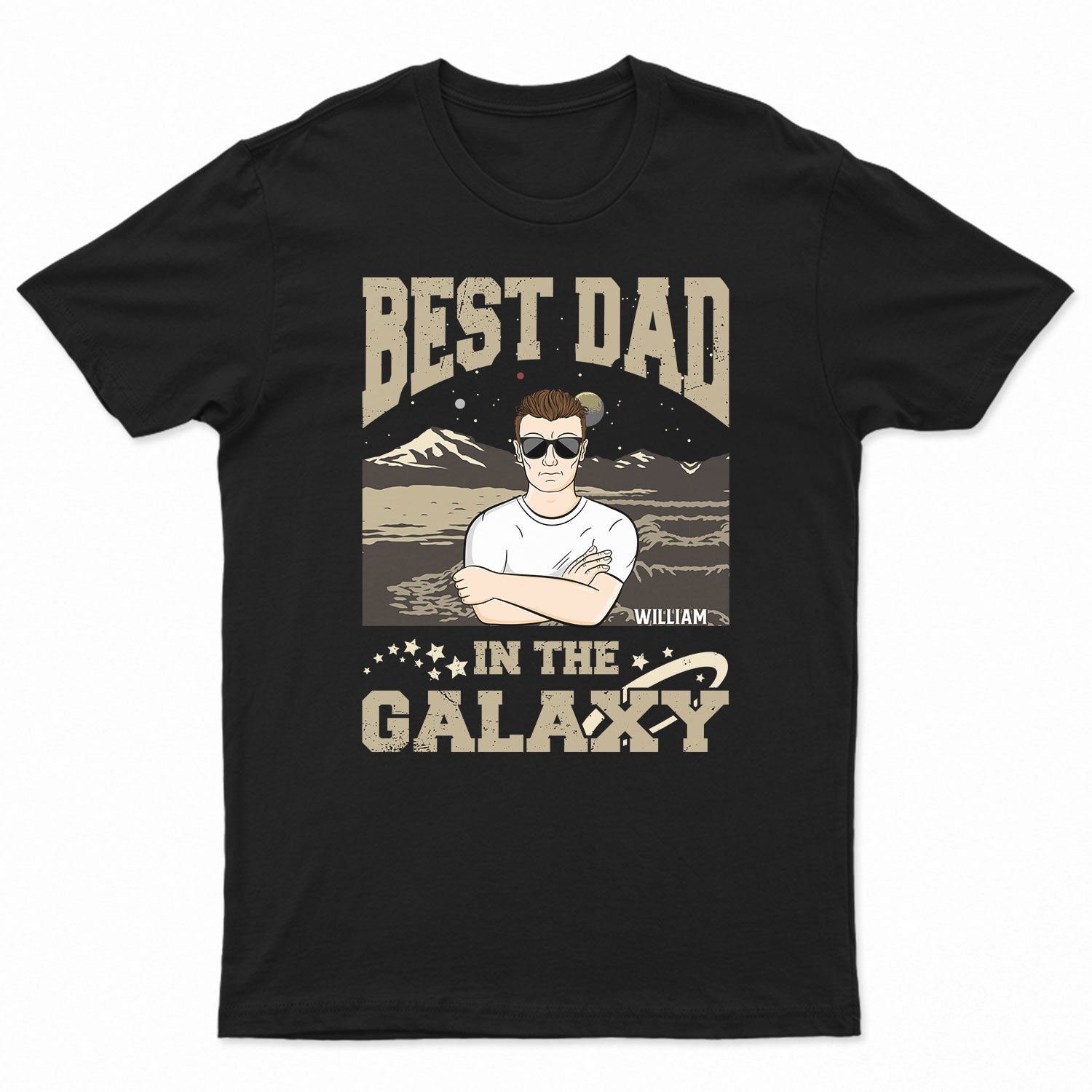 Best Dad In The Galaxy – Gift For Father – Personalized Custom T Shirt