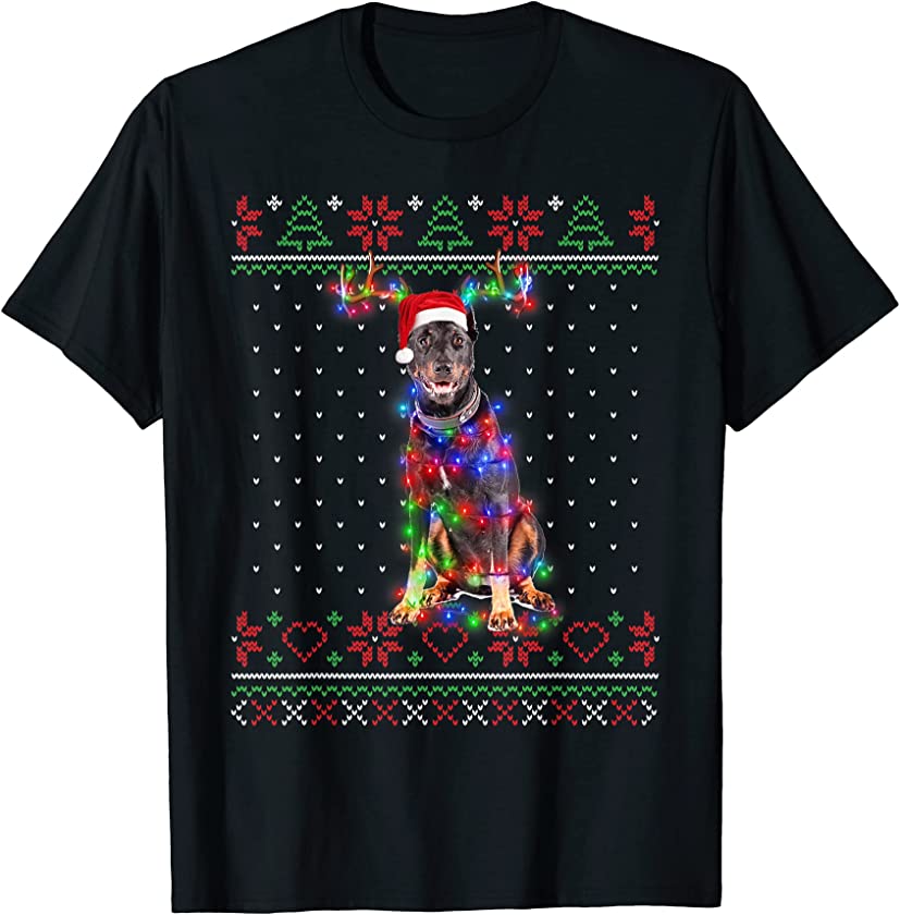 Doberman Pinscher Dog Ugly Sweater Christmas Puppy Dog Lover T-Shirt