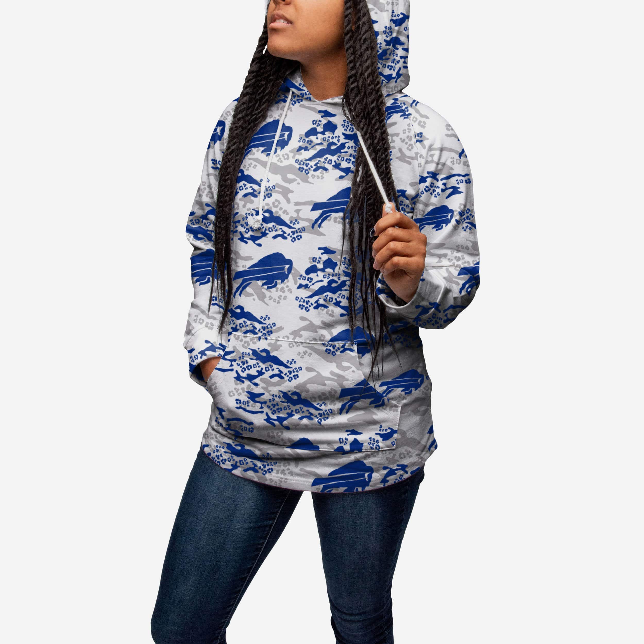 Buffalo Bills Womens Leopard Camo Hoodie