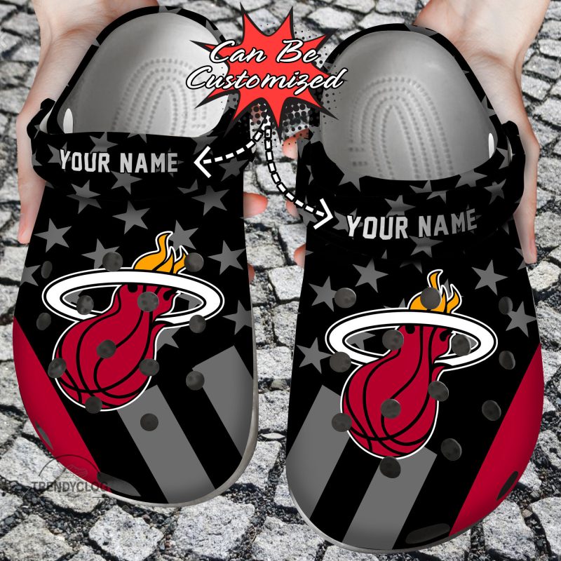 Basketball Personalized MHeat Star Flag Clog Shoes