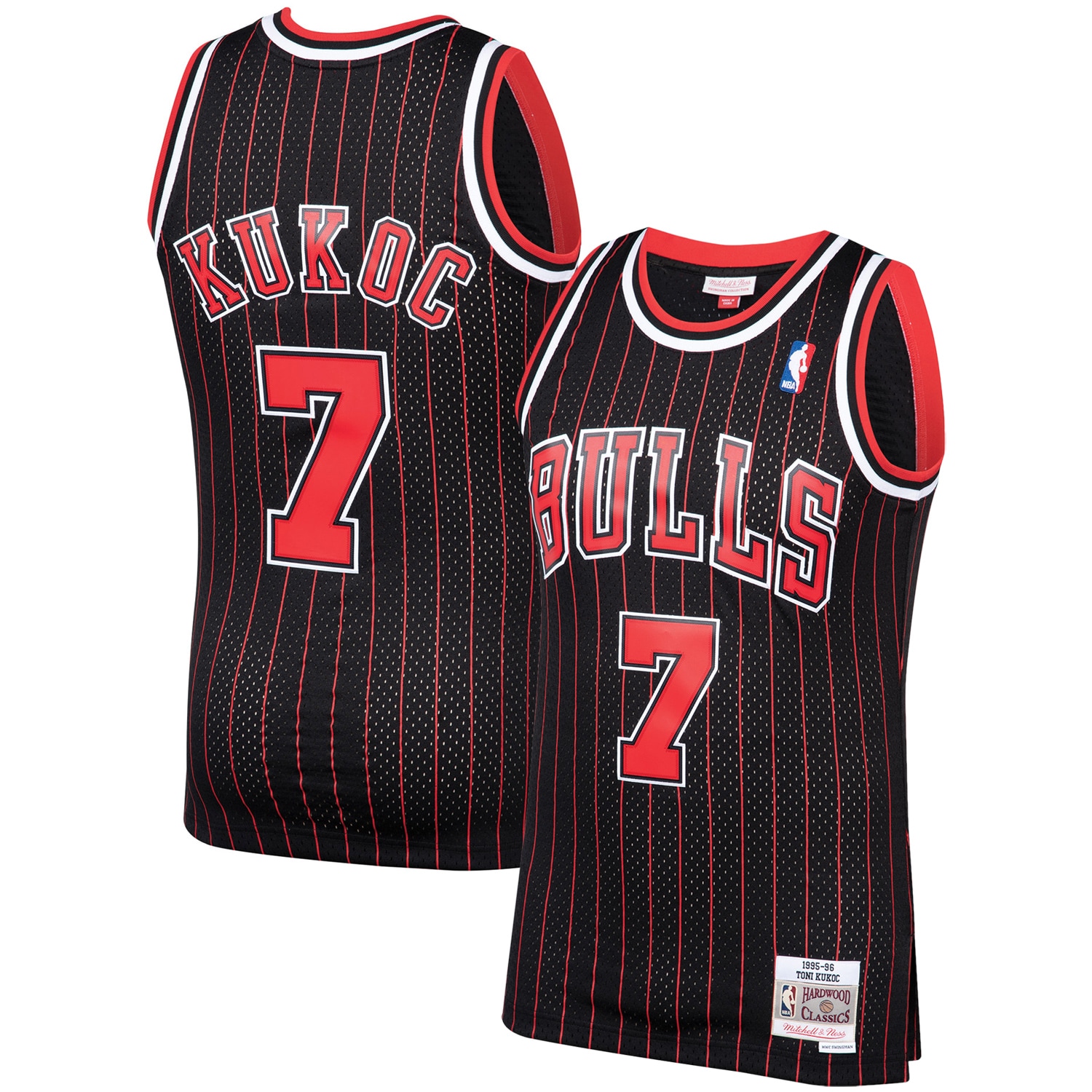 Toni Kukoc Chicago Bulls Mitchell & Ness 1995/96 Hardwood Classics Swingman Jersey – Black