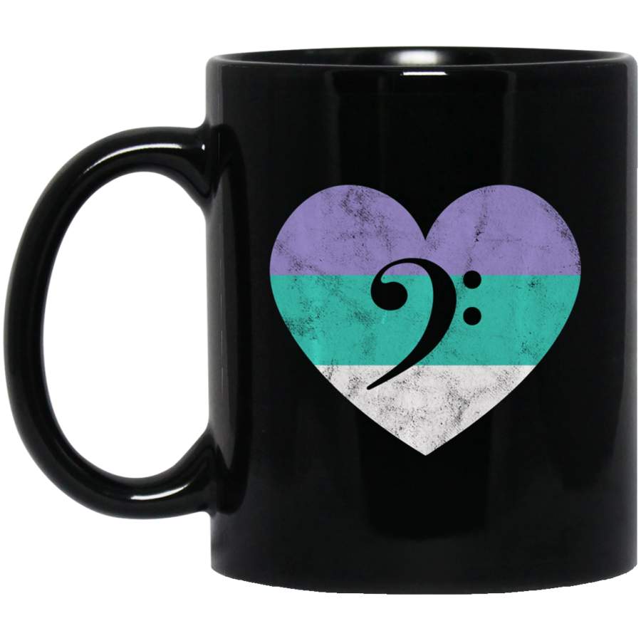 Bass Clef Gift For Women Teens Girls Retro Vintage Coffee Mug