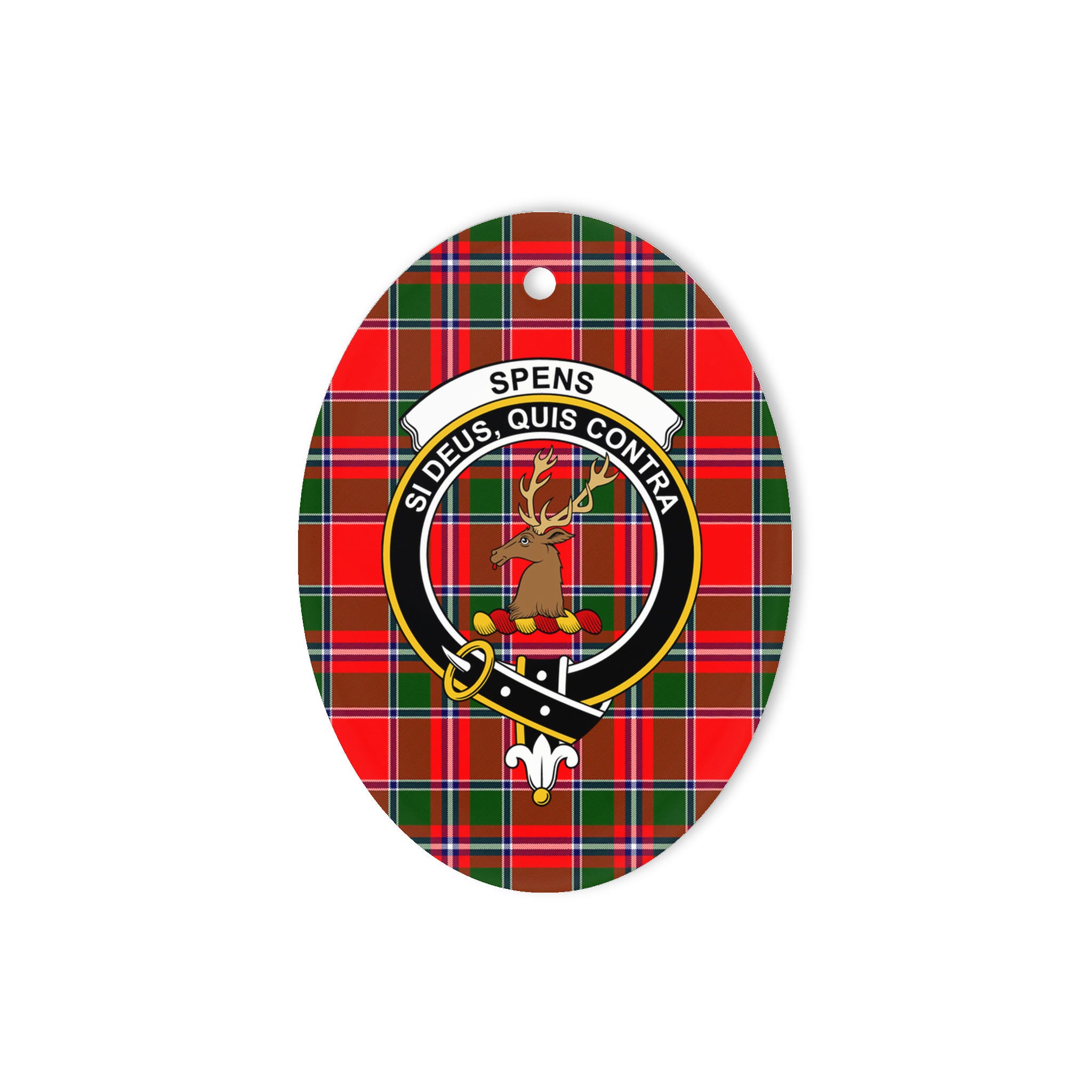 Spens Scottish Clan Plaid Ornament Gift. Christmas Tree Ornament Spens Clan Tartan Ornament Great Christmas Ornaments Gift Oval Ornament