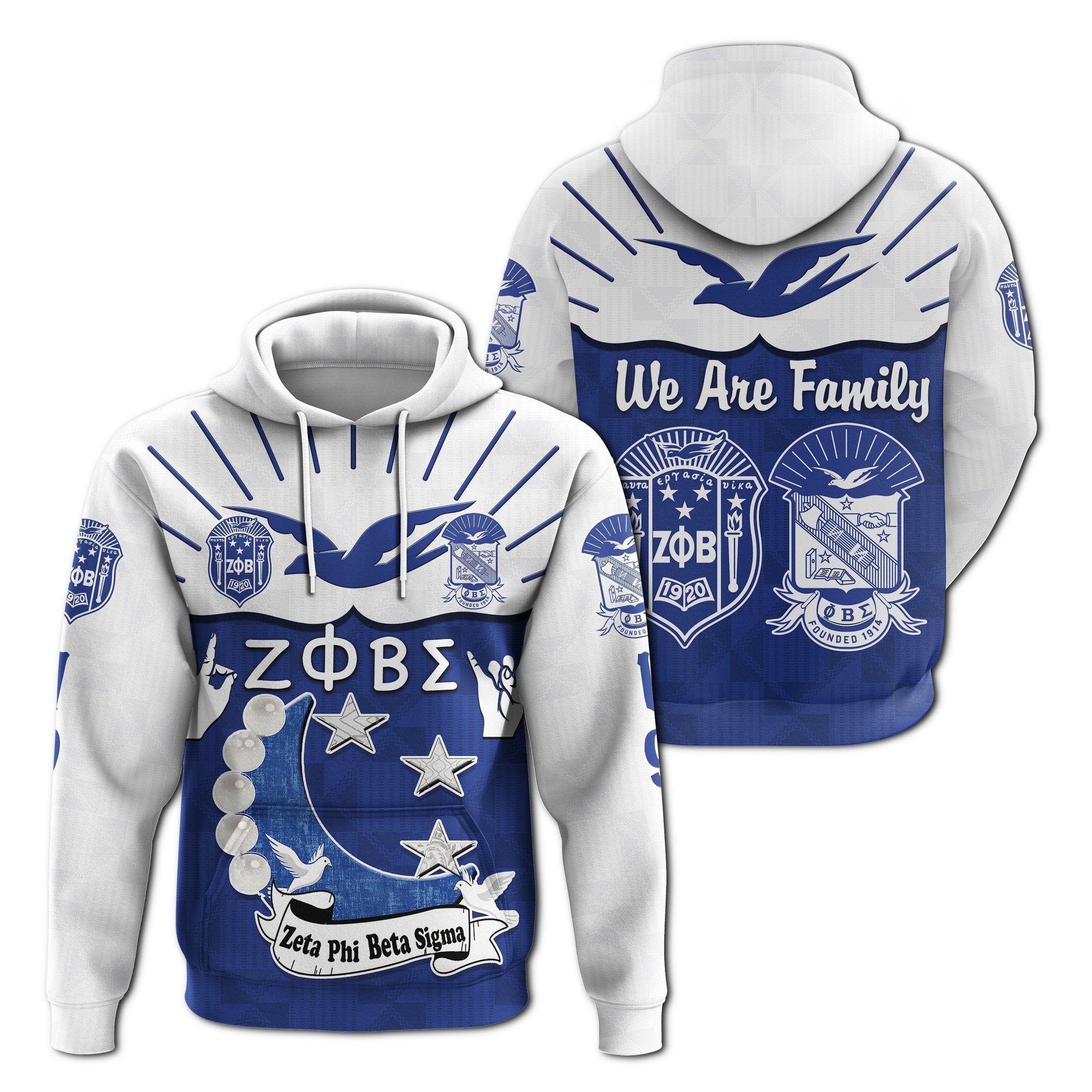 Fraternity Hoodie – Zeta Phi Beta Sigma Hoodie- We Are Family