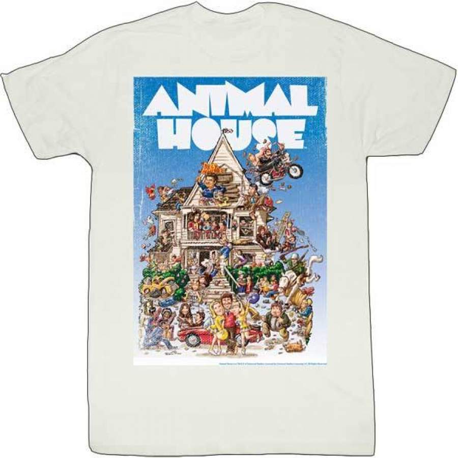 ANIMAL HOUSE-POSTER TIME-WHITE ADULT S/S T-SHIRT