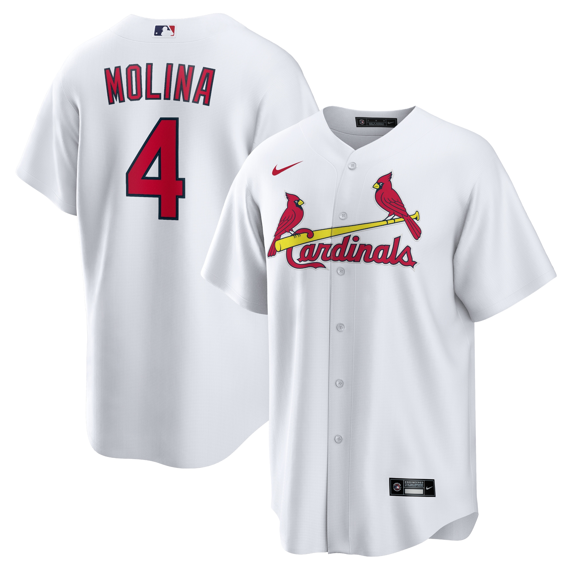 Yadier Molina St. Louis Cardinals Home Replica Player Name Jersey – White