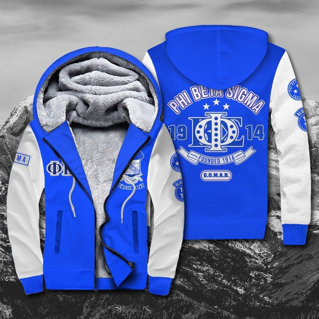 Fraternity Hoodie – Blue Phi Gomab Phi Beta Sigma Sherpa Hoodie