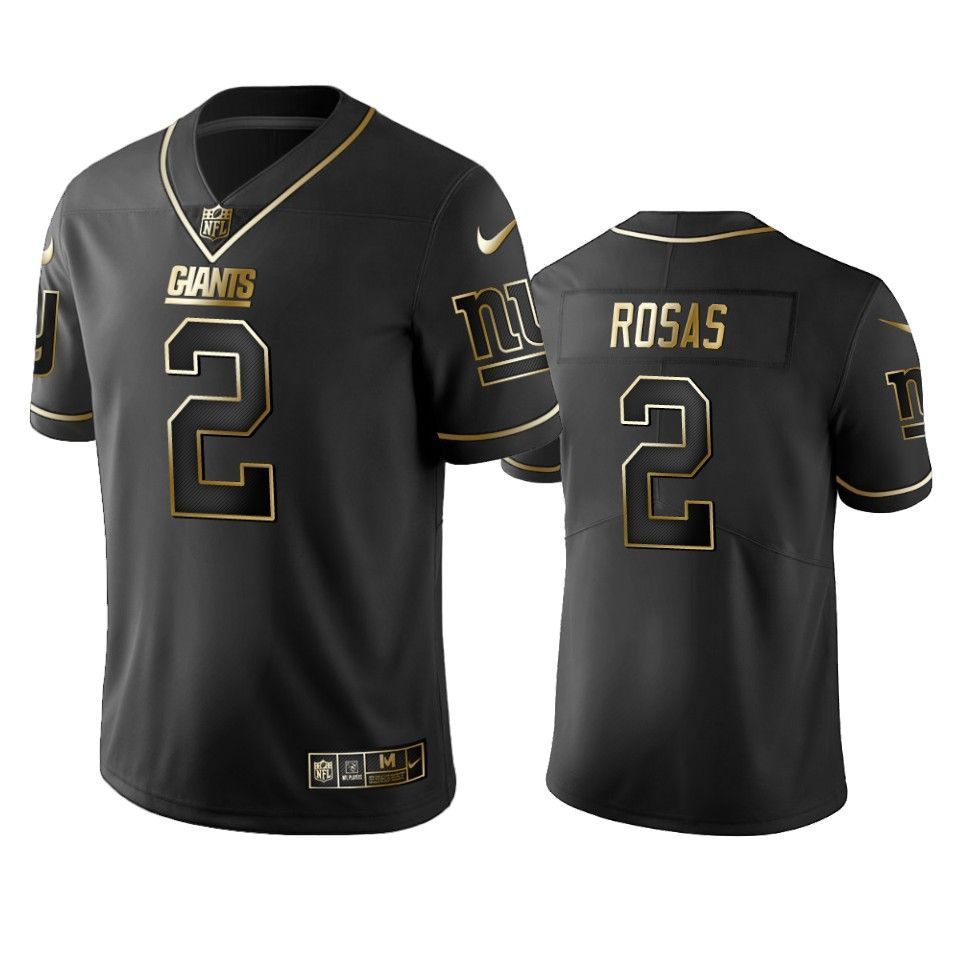 New York Giants 2 Aldrick Rosas Black Golden Edition Vapor Untouchable Limited Mens Jersey