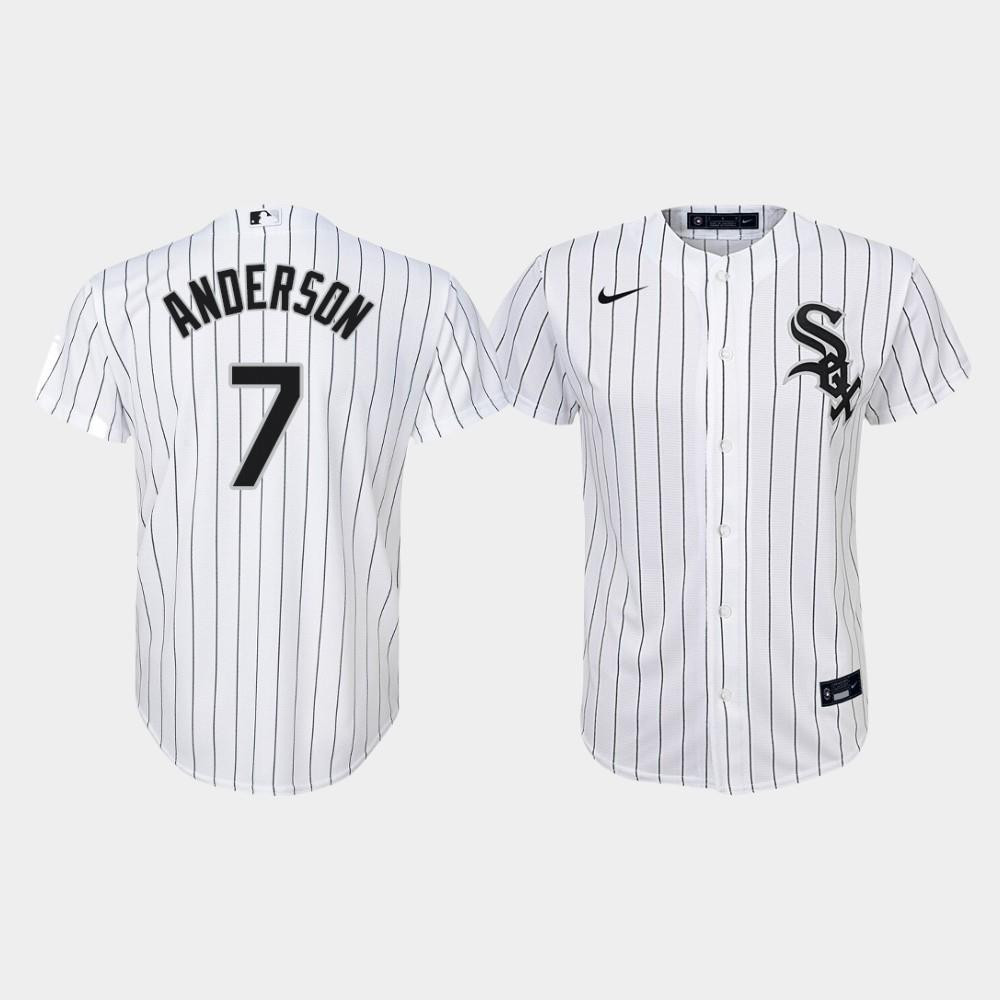 Youth Chicago White Sox Tim Anderson 7 White Home Jersey