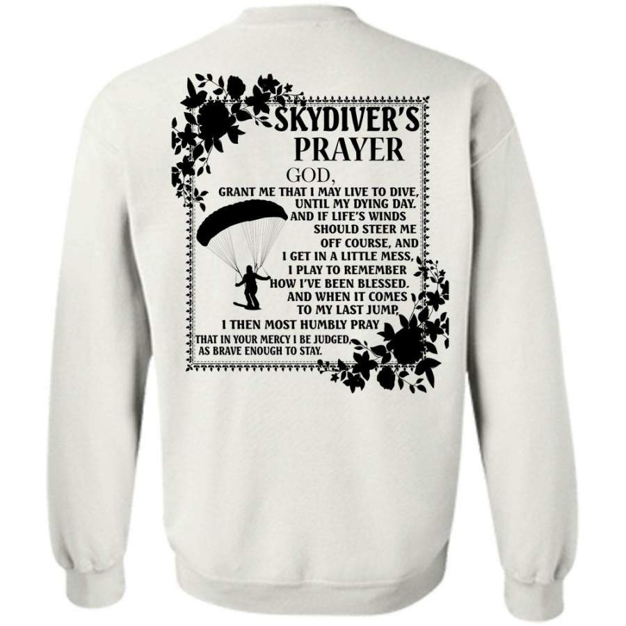 Sport T Shirt, Skydiver’s Prayer God Sweatshirt