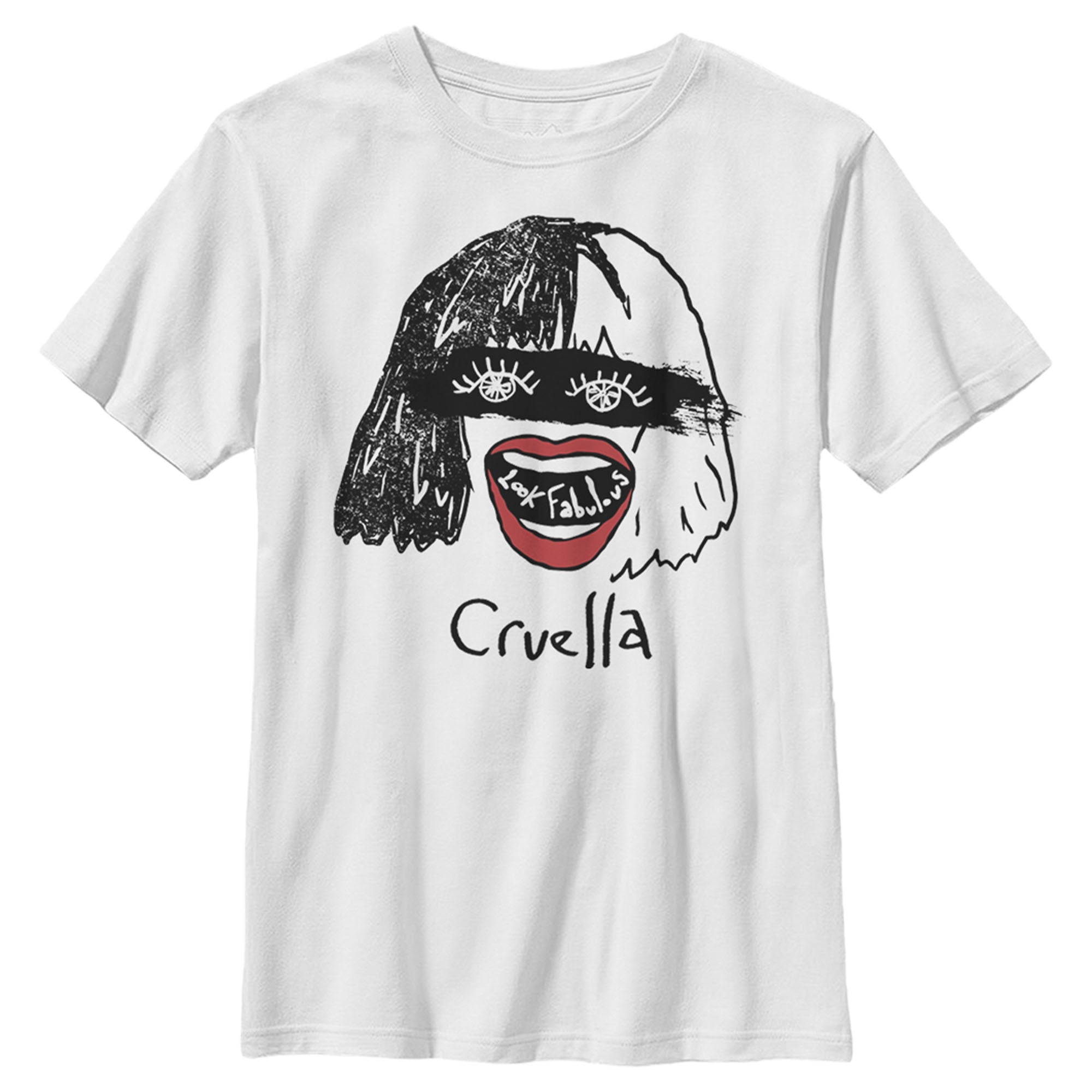 Cruella Boy’S Look Fabulous Drawing  T-Shirt