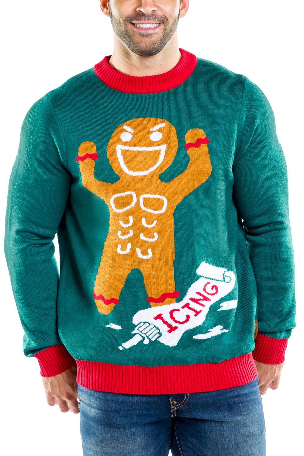 Tipsy Elves Men’S Ginger Roid Rage Ugly Christmas Sweater