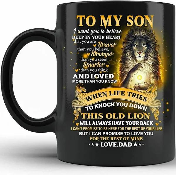 To My Son I Want You To Believe Deep In Heart Lion Coffee Mug