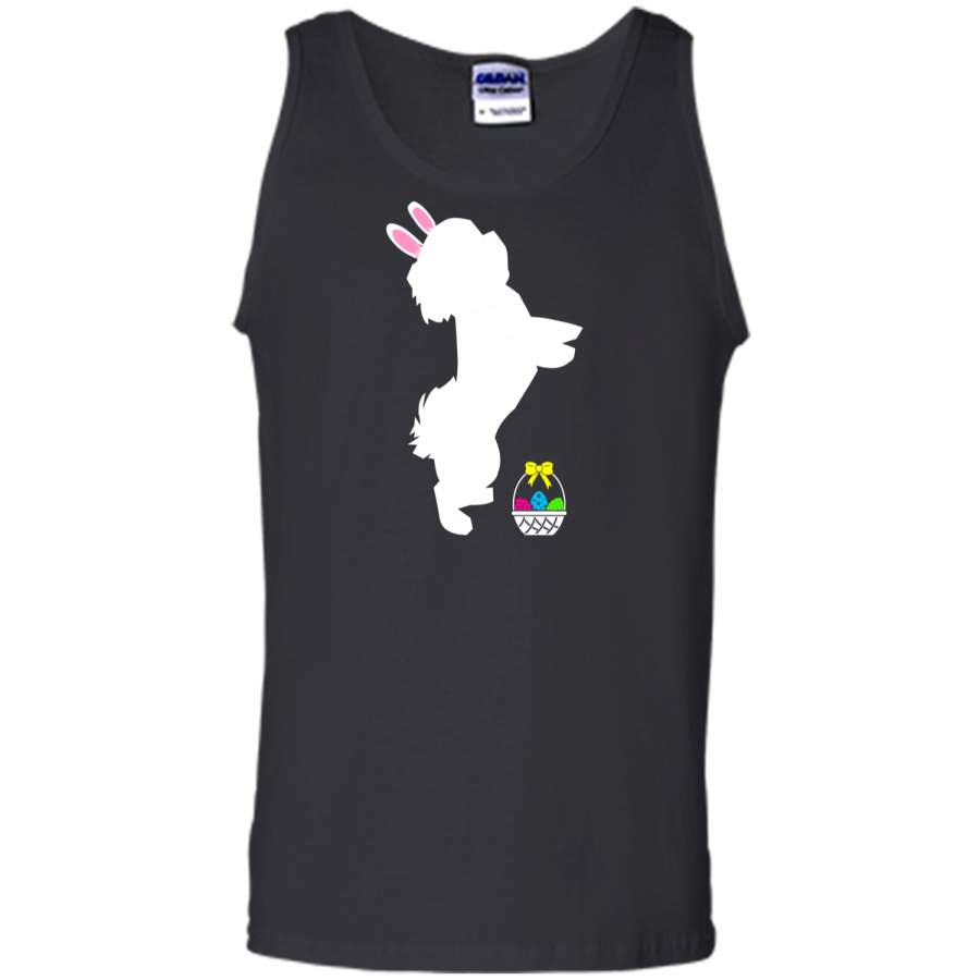 Bichon Frise Easter Bunny Dog Silhouette T-Shirt Tank Top