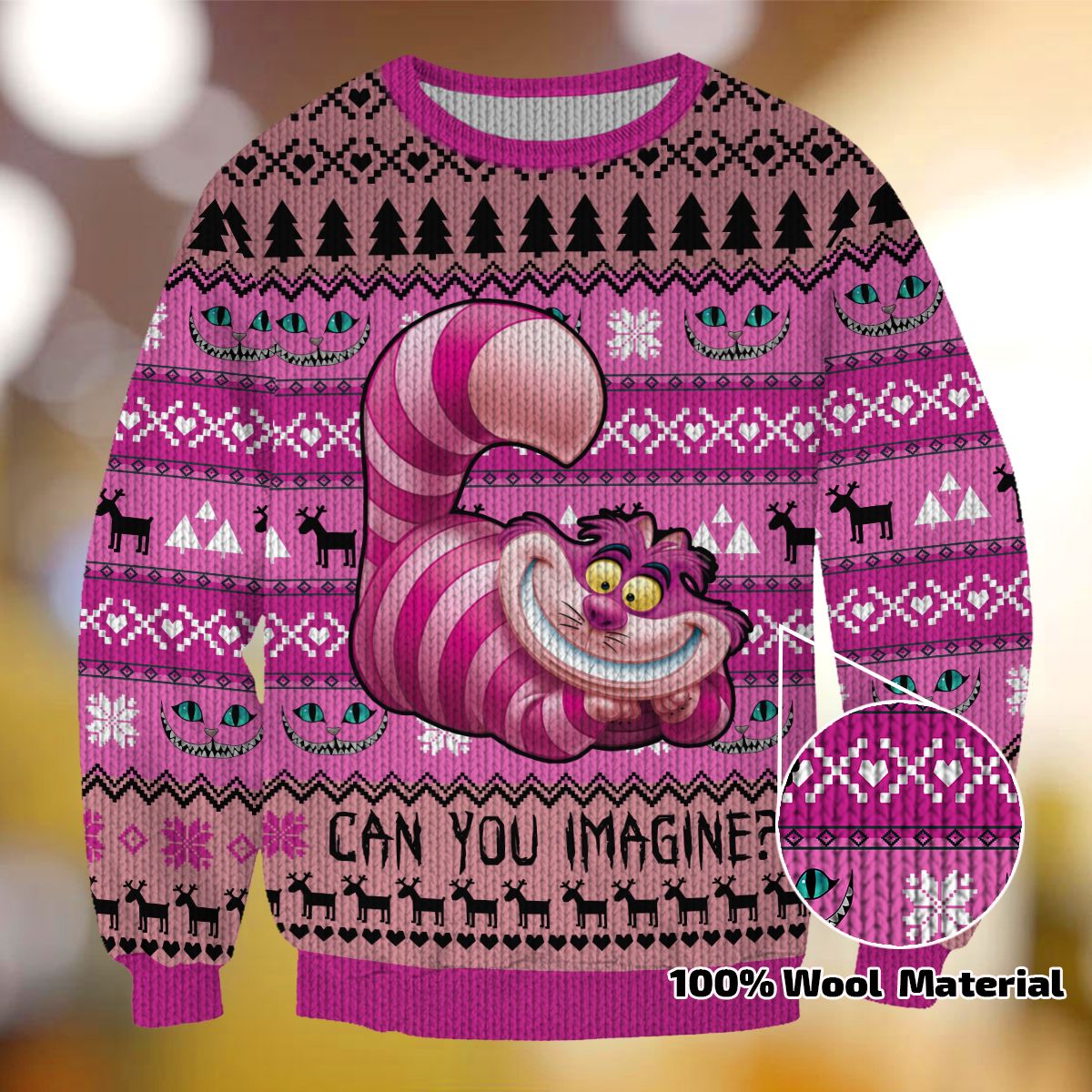 Cheshire Cat Ugly Christmas Sweater