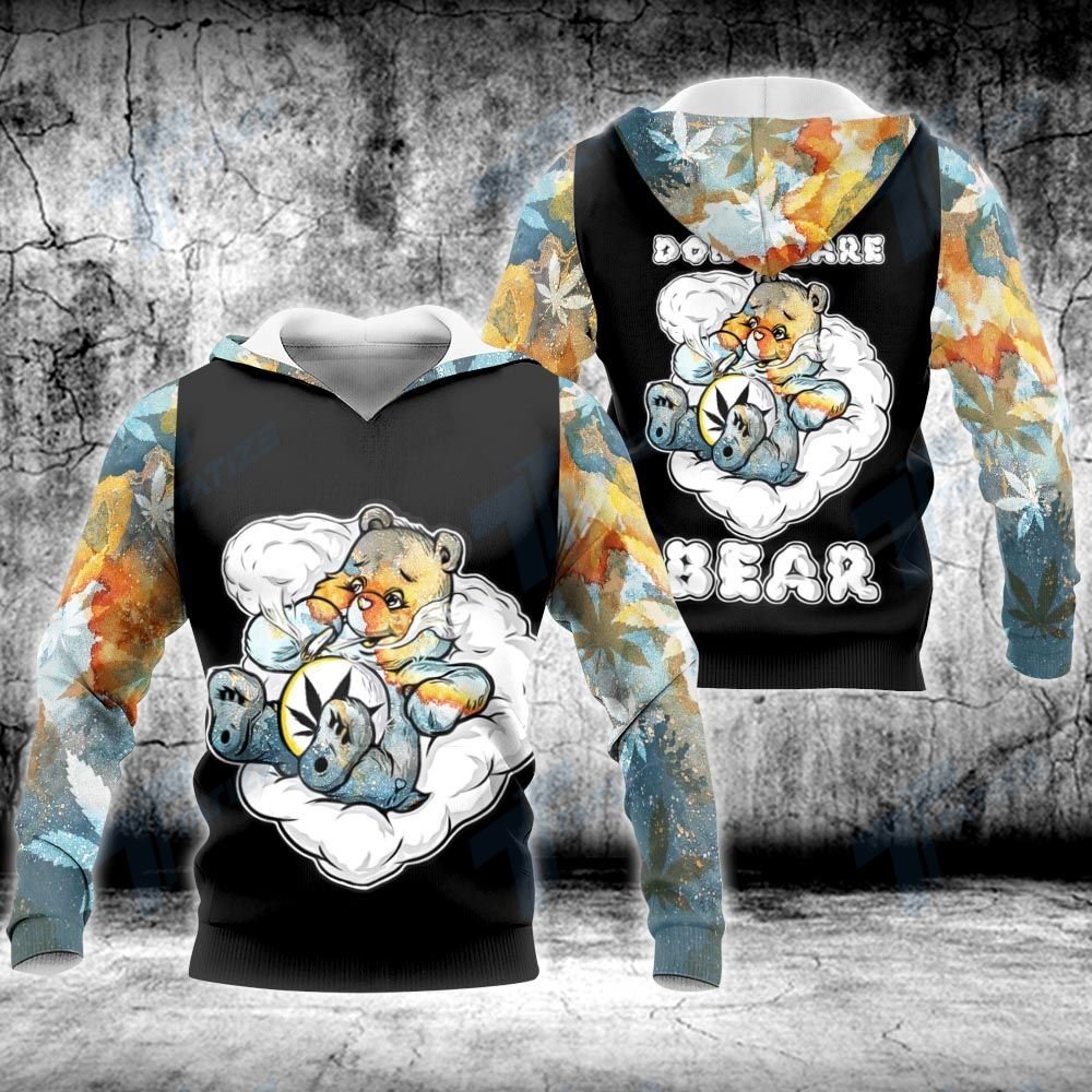 Weed Don’t Care Bear Earth Color 3D All Over Printed Shirt, Sweatshirt, Hoodie, Bomber Jacket Size S – 5XL