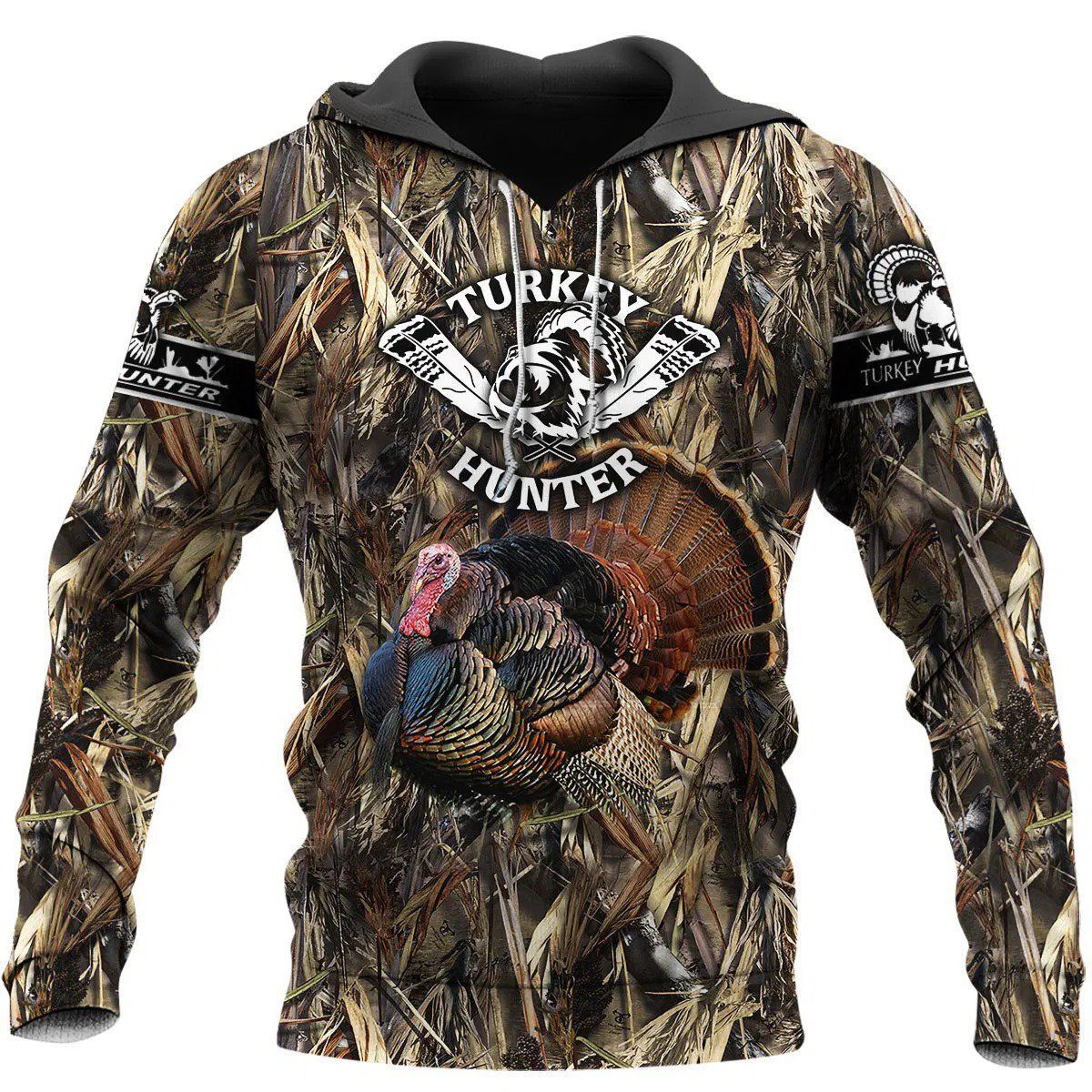 Camouflage Turkey Hunting Unique 3D Printed Sublimation Hoodie Hooded Sweatshirt Comfy Soft And Warm For Men Women S to 5XL CTC1501628