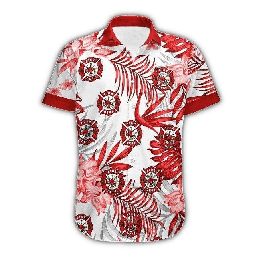 Beach Shirt Check Out This Awesome Custom Hawaiian Aloha Shirts Firefighter With Name Dh