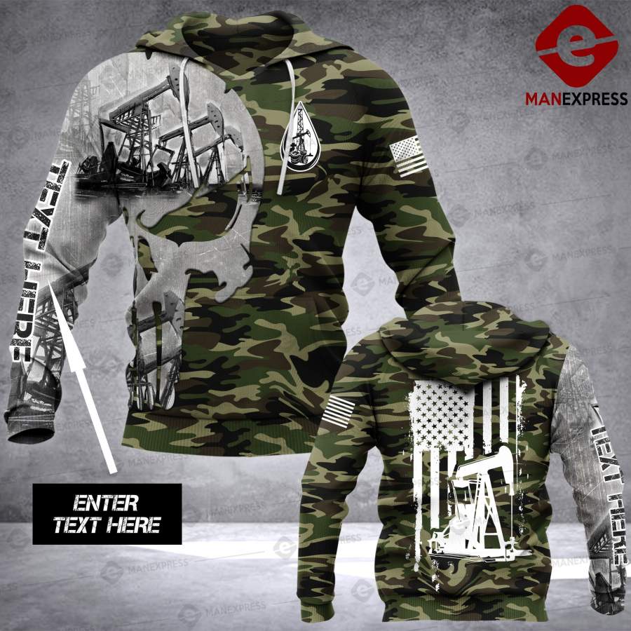 Ldm Customized Oilfield Camo All-over Pullover Hoodie Print Unisex