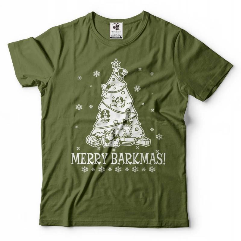 Ugly Christmas Sweater Merry Barkmas Cute Dog Lovers Funny Christmas Party T shirt Puppy Christmas Tree T shirt