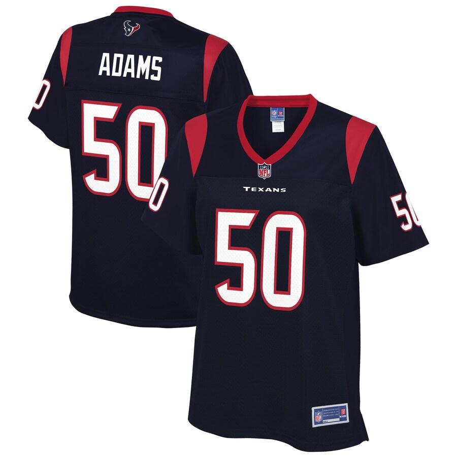 Tyrell Adams Houston Texans NFL Pro Line Womens Team Player Jersey – Navy