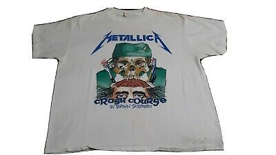 Vintage Metallica T-shirt Crash Course In Brain Surgery 8999